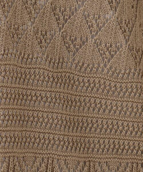 SHOO・LA・RUE（シューラルー）の「◆透かし柄ニットロングカーディガン（カーディガン/ボレロ・レディース・ブラック/ダークブラウン/オフホワイト・02/03/04）」の6枚目の写真