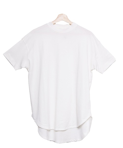 mili an deni(ミリアンデニ)の「プチハイネック綿100%半袖裾ラウンドTシャツ(Tシャツ/カットソー・レディース・ベージュ/ブラック/チャコールグレー/オフホワイト/アッシュグレー/杢グレー・L/M)」の22枚目の写真