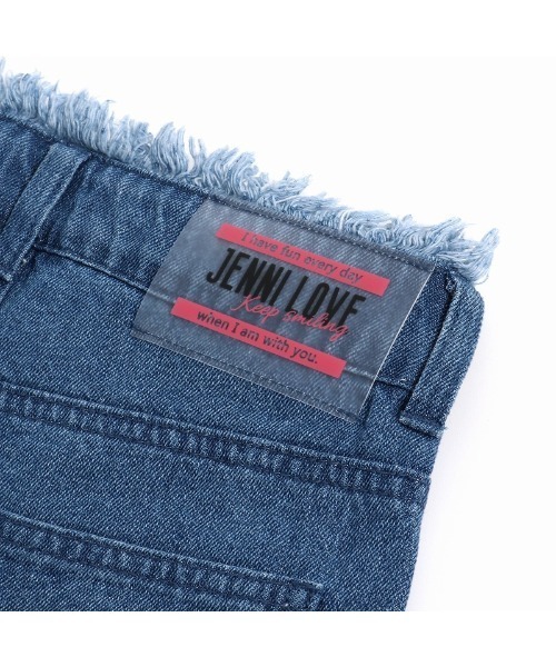 JENNI love（ジェニィラブ）の「フリンジデニムショーパン（デニムパンツ・キッズ・サックスブルー/ブルー・130cm/140cm/150cm/160cm）」の6枚目の写真
