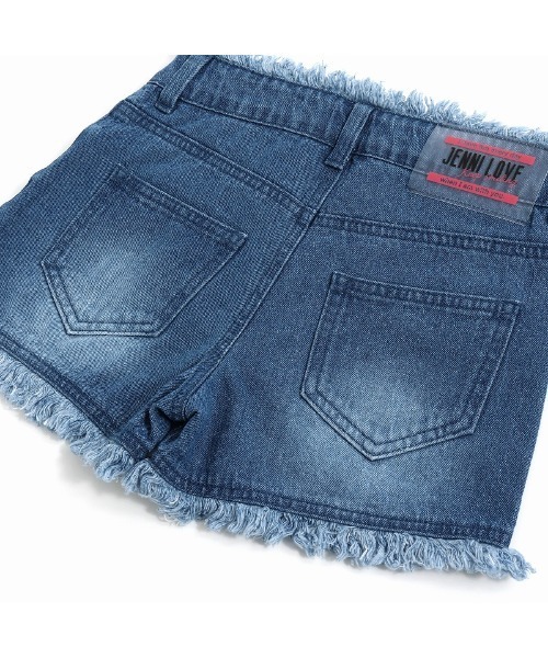 JENNI love（ジェニィラブ）の「フリンジデニムショーパン（デニムパンツ・キッズ・サックスブルー/ブルー・130cm/140cm/150cm/160cm）」の8枚目の写真
