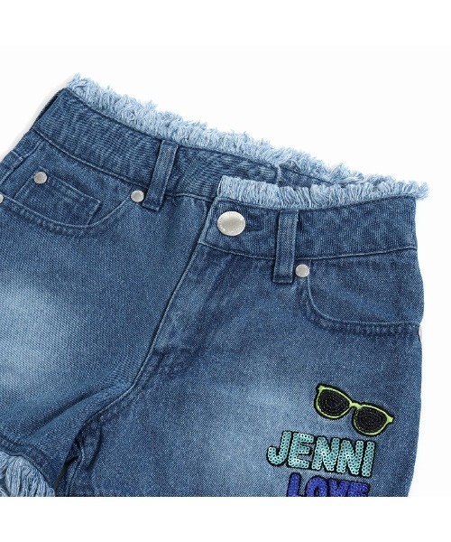 JENNI love（ジェニィラブ）の「フリンジデニムショーパン（デニムパンツ・キッズ・サックスブルー/ブルー・130cm/140cm/150cm/160cm）」の18枚目の写真