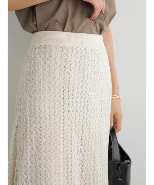AMERICAN HOLIC（アメリカンホリック）の「透かしレース編みロングスカート（スカート・レディース・ブラック/アイボリー・M/L）」の20枚目の写真