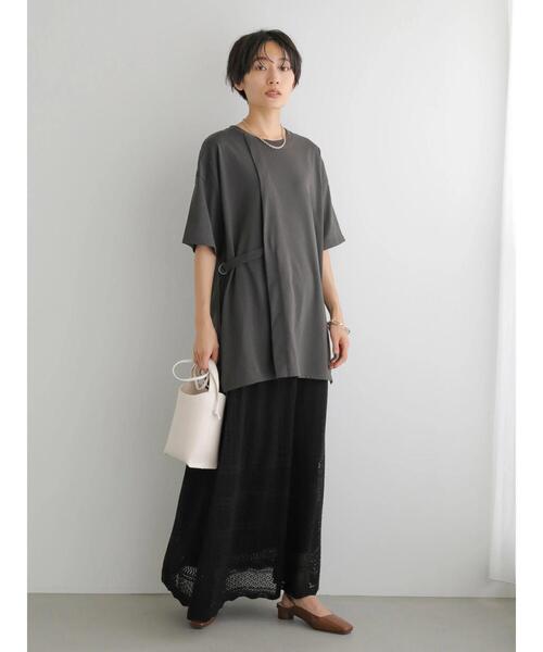 AMERICAN HOLIC（アメリカンホリック）の「透かしレース編みロングスカート（スカート・レディース・ブラック/アイボリー・M/L）」の14枚目の写真