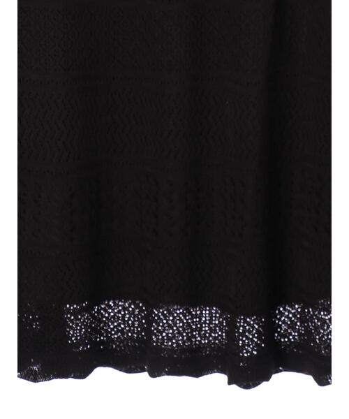 AMERICAN HOLIC（アメリカンホリック）の「透かしレース編みロングスカート（スカート・レディース・ブラック/アイボリー・M/L）」の7枚目の写真