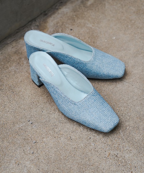 Kastane（カスタネ）の「フェイクラフィアサンダル（サンダル・レディース・ブルー/ベージュ・38/37/36）」の14枚目の写真