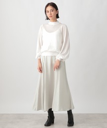 Ezick | グロッシーフレアスカート(スカート)