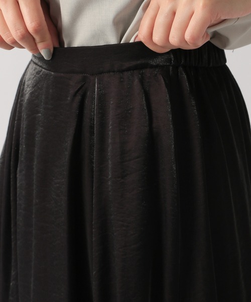 Ezick（エジック）の「グロッシーフレアスカート（スカート・レディース・ライトグレー/ブラック・SMALL/MEDIUM）」の17枚目の写真