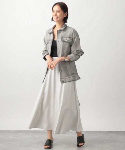 Ezick（エジック）の「グロッシーフレアスカート（スカート・レディース・ライトグレー/ブラック・SMALL/MEDIUM）」の20枚目の写真