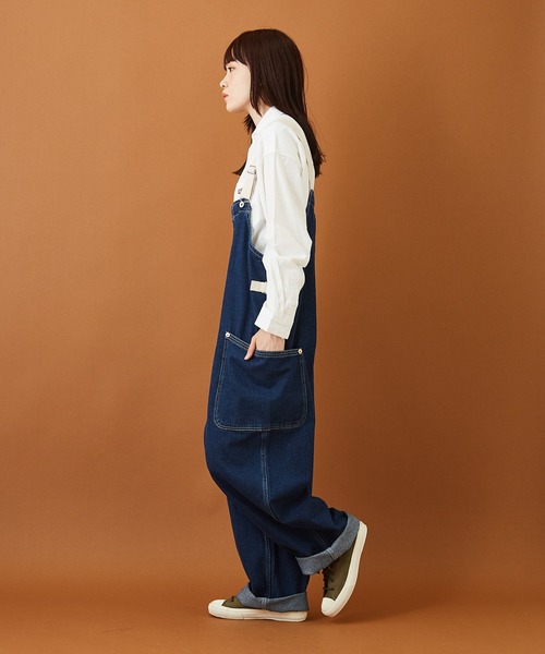 CUBE SUGAR（キューブシュガー）の「デニム サロペットパンツ（サロペット/オーバーオール・レディース・ブラック/インディゴブルー・M）」の15枚目の写真