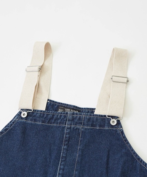 CUBE SUGAR（キューブシュガー）の「デニム サロペットパンツ（サロペット/オーバーオール・レディース・ブラック/インディゴブルー・M）」の19枚目の写真
