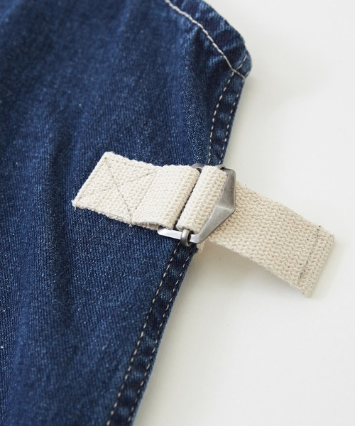 CUBE SUGAR（キューブシュガー）の「デニム サロペットパンツ（サロペット/オーバーオール・レディース・ブラック/インディゴブルー・M）」の8枚目の写真