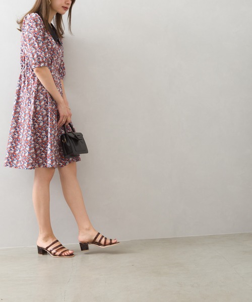 SpRay（スプレイ）の「レトロ柄クレリックワンピース（ワンピース・レディース・ブラック/マスタード/レンガ・FREE）」の8枚目の写真