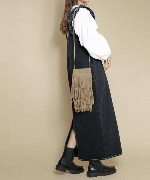 KBF（ケイビーエフ）の「フリルデニムワンピース（ワンピース・レディース・ブラック/ブルー・ONE）」の17枚目の写真