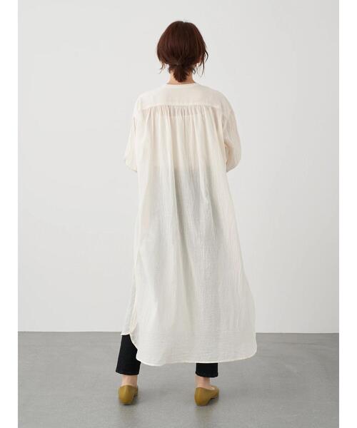 earth music&ecology（アースミュージックアンドエコロジー）の「ギャザーワンピース ＊（ワンピース・レディース・グレー/オフホワイト/オレンジ/ホワイト系その他2・FREE）」の12枚目の写真