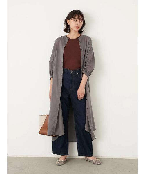 earth music&ecology（アースミュージックアンドエコロジー）の「ギャザーワンピース ＊（ワンピース・レディース・グレー/オフホワイト/オレンジ/ホワイト系その他2・FREE）」の21枚目の写真