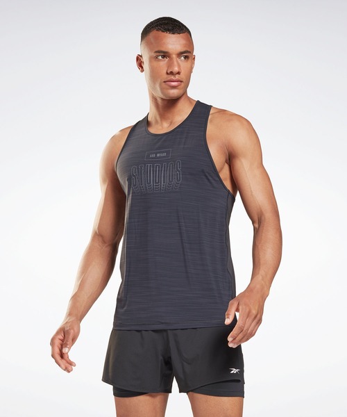 Reebok(リーボック)の「レズミルズ アクティブチル シングレット (タンクトップ・メンズ・ブラック/イエロー・X-LARGE/X-SMALL/XX-LARGE/LARGE/MEDIUM/SMALL/XXX-LARGE)」の2枚目の写真