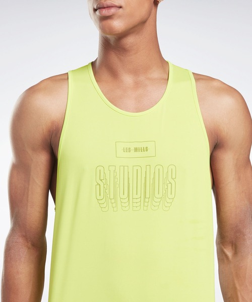 Reebok(リーボック)の「レズミルズ アクティブチル シングレット (タンクトップ・メンズ・ブラック/イエロー・X-LARGE/X-SMALL/XX-LARGE/LARGE/MEDIUM/SMALL/XXX-LARGE)」の12枚目の写真