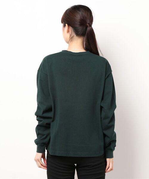 THE NORTH FACE（ザノースフェイス）の「THE NORTH FACE L/S Nuptse Cotton Tee NTW82036（Tシャツ/カットソー・レディース・ホワイト/グリーン・LARGE/MEDIUM）」の6枚目の写真
