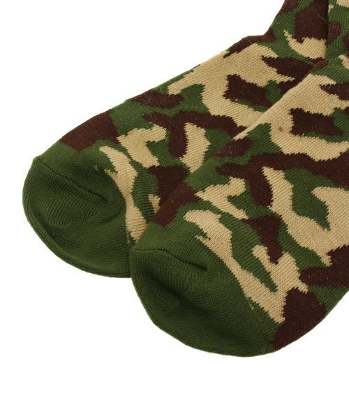 WEGO(ウィゴー)の「WEGO/迷彩柄ソックス(ソックス/靴下・レディース・グリーン・FREE)」の3枚目の写真
