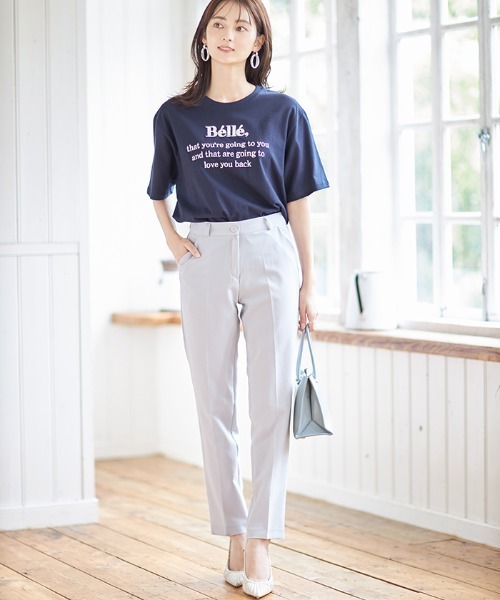 Cookie Chocolate（クッキーチョコレート）の「ベーシックストレートパンツ《bibiroom select》（スラックス・レディース・ベージュ/サックスブルー・S/M）」の3枚目の写真