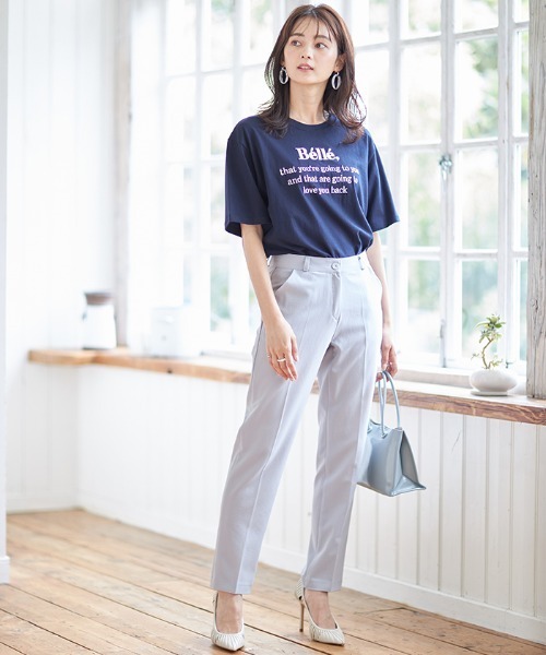 Cookie Chocolate（クッキーチョコレート）の「ベーシックストレートパンツ《bibiroom select》（スラックス・レディース・ベージュ/サックスブルー・S/M）」の5枚目の写真