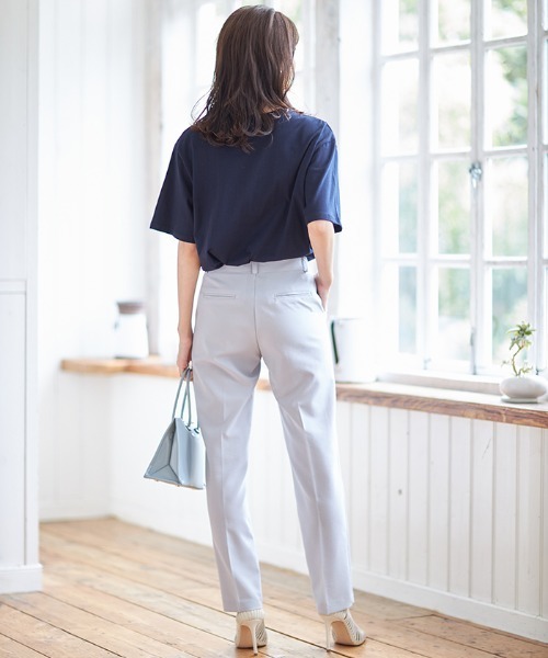 Cookie Chocolate（クッキーチョコレート）の「ベーシックストレートパンツ《bibiroom select》（スラックス・レディース・ベージュ/サックスブルー・S/M）」の6枚目の写真