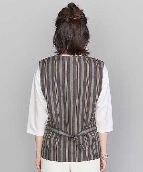 BEAUTY&YOUTH UNITED ARROWS(ビューティーアンドユースユナイテッドアローズ)の「BY ポリエステルストライプベスト(その他アウター・レディース・その他1・FREE)」の2枚目の写真