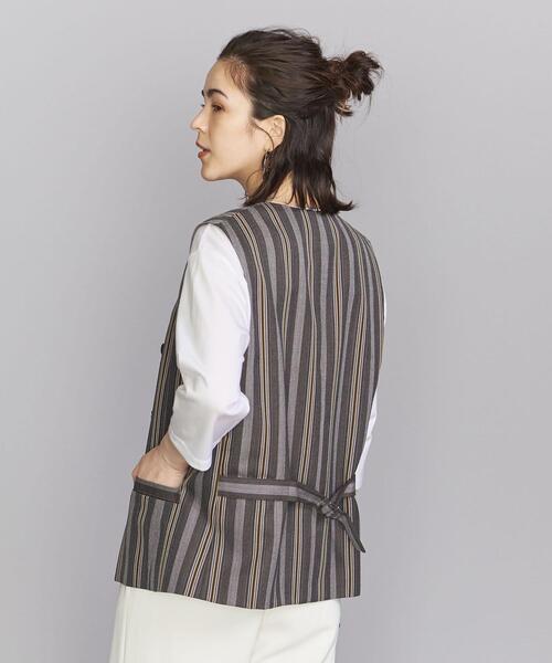 BEAUTY&YOUTH UNITED ARROWS(ビューティーアンドユースユナイテッドアローズ)の「BY ポリエステルストライプベスト(その他アウター・レディース・その他1・FREE)」の5枚目の写真