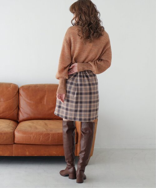 RAY CASSIN（レイカズン）の「メランジ畦ラウンドヘムチュニック（ニット/セーター・レディース・オレンジ/ライトカーキ/ベージュ・FREE）」の11枚目の写真