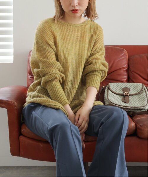 RAY CASSIN（レイカズン）の「メランジ畦ラウンドヘムチュニック（ニット/セーター・レディース・オレンジ/ライトカーキ/ベージュ・FREE）」の15枚目の写真