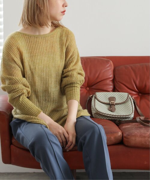 RAY CASSIN（レイカズン）の「メランジ畦ラウンドヘムチュニック（ニット/セーター・レディース・オレンジ/ライトカーキ/ベージュ・FREE）」の16枚目の写真