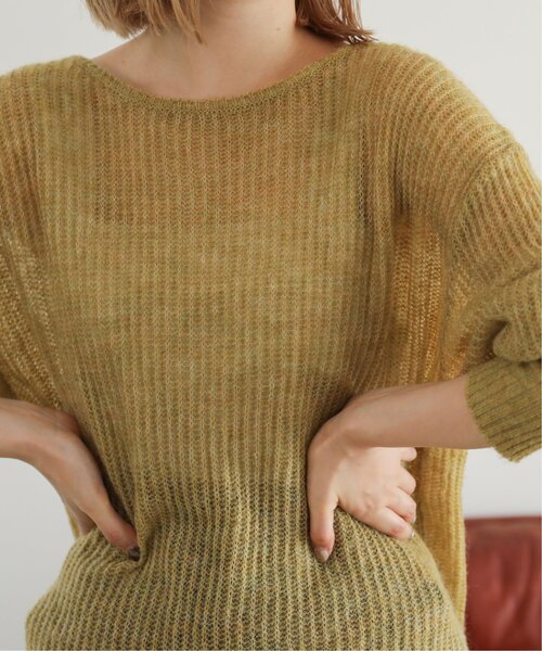 RAY CASSIN（レイカズン）の「メランジ畦ラウンドヘムチュニック（ニット/セーター・レディース・オレンジ/ライトカーキ/ベージュ・FREE）」の20枚目の写真