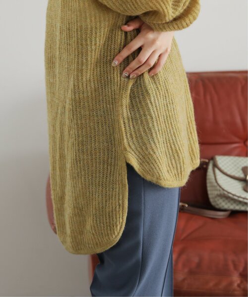 RAY CASSIN（レイカズン）の「メランジ畦ラウンドヘムチュニック（ニット/セーター・レディース・オレンジ/ライトカーキ/ベージュ・FREE）」の21枚目の写真