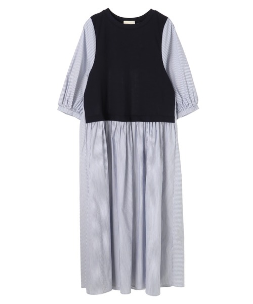 earth music&ecology（アースミュージックアンドエコロジー）の「ドッキングカットワンピース　＊（ワンピース・レディース・ベージュ/ブラック/ミント/ネイビー・FREE）」の12枚目の写真