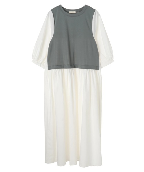 earth music&ecology（アースミュージックアンドエコロジー）の「ドッキングカットワンピース　＊（ワンピース・レディース・ベージュ/ブラック/ミント/ネイビー・FREE）」の7枚目の写真