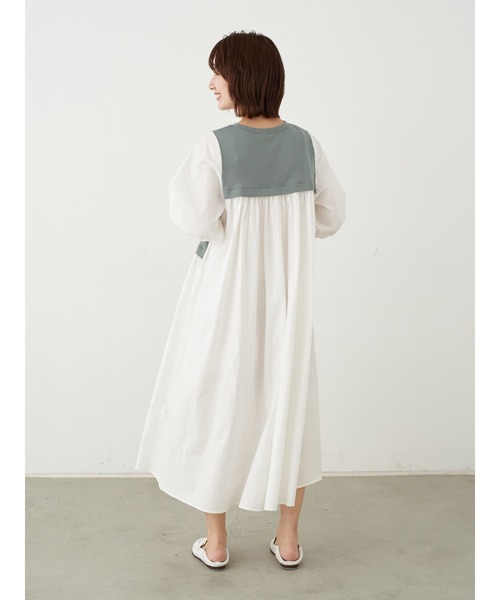 earth music&ecology（アースミュージックアンドエコロジー）の「ドッキングカットワンピース　＊（ワンピース・レディース・ベージュ/ブラック/ミント/ネイビー・FREE）」の15枚目の写真