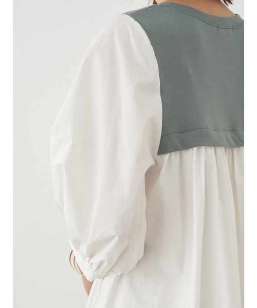 earth music&ecology（アースミュージックアンドエコロジー）の「ドッキングカットワンピース　＊（ワンピース・レディース・ベージュ/ブラック/ミント/ネイビー・FREE）」の22枚目の写真