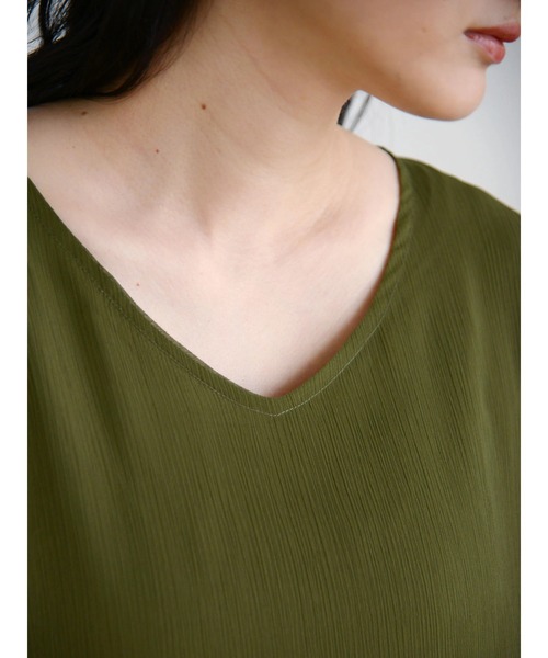 AMERICAN HOLIC（アメリカンホリック）の「【WEB限定】シフォン楊柳ティアードワンピース（ワンピース・レディース・ブラック/カーキ/マスタード・M/L）」の21枚目の写真