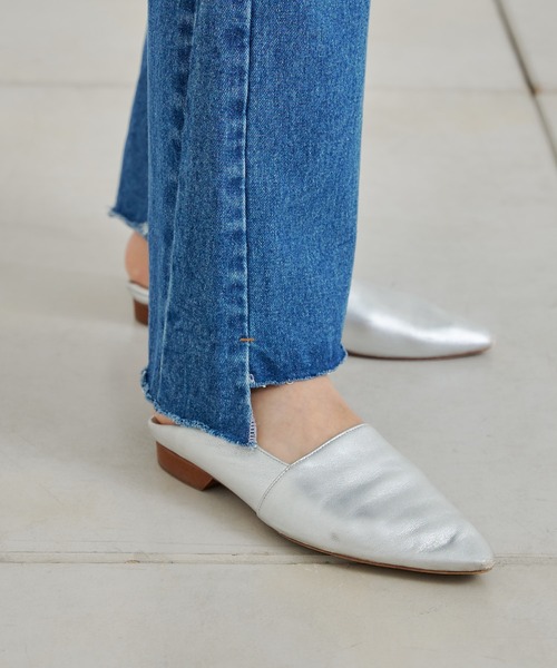 DouDou（ドゥドゥ）の「スリットフレアデニム（デニムパンツ・レディース・ブラック/ブルー・36/38）」の18枚目の写真