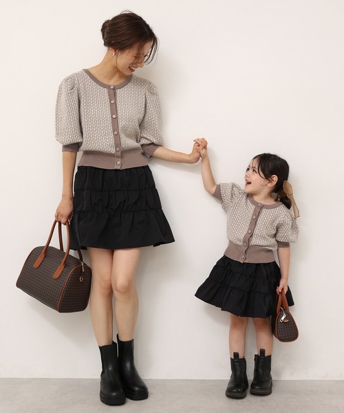 one after another NICE CLAUP(ワンアフターアナザーナイスクラップ)の「モノグラムカーディガン(カーディガン/ボレロ・レディース・ブラック/ベージュ/ブラウン・FREE)」の15枚目の写真