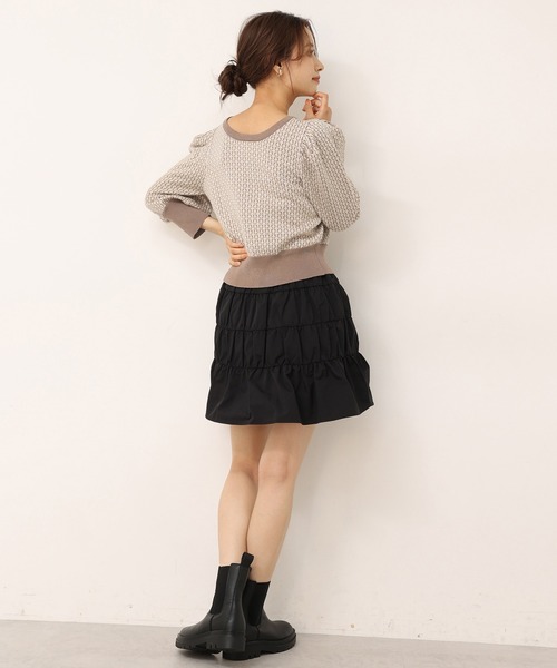 one after another NICE CLAUP(ワンアフターアナザーナイスクラップ)の「モノグラムカーディガン(カーディガン/ボレロ・レディース・ブラック/ベージュ/ブラウン・FREE)」の19枚目の写真