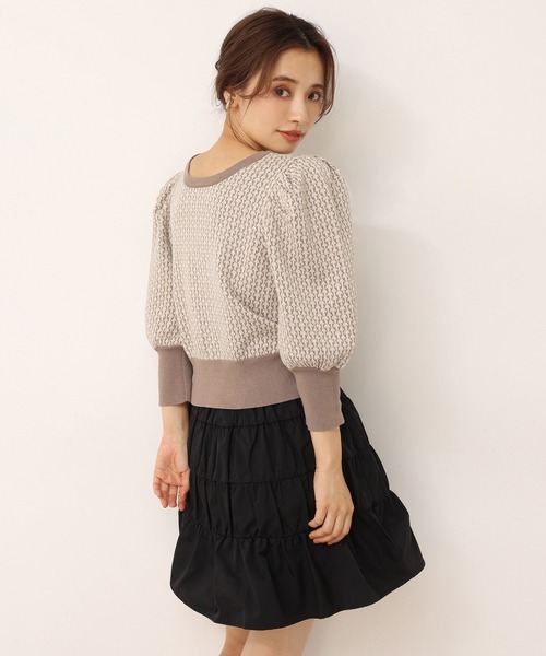 one after another NICE CLAUP(ワンアフターアナザーナイスクラップ)の「モノグラムカーディガン(カーディガン/ボレロ・レディース・ブラック/ベージュ/ブラウン・FREE)」の20枚目の写真