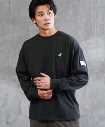 KANGOL（カンゴール）の「KANGOL カンゴール ブランド別注 ヘビーウェイトコットン オーバーサイズ ロゴ刺繍ロンT（Tシャツ/カットソー）」