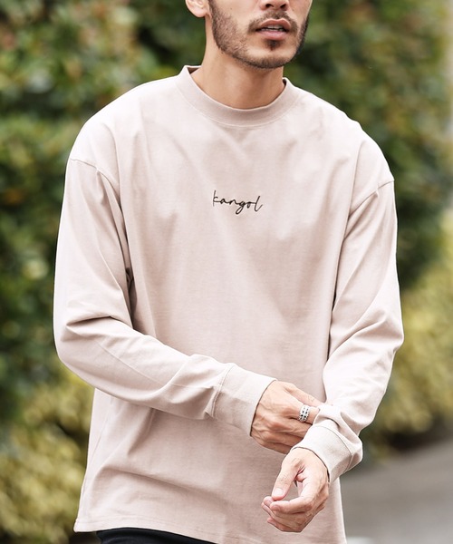 KANGOL（カンゴール）の「KANGOL カンゴール ブランド別注 ヘビーウェイトコットン オーバーサイズ ロゴ刺繍ロンT（Tシャツ/カットソー・メンズ・ホワイト系その他/ブルー系その他2/ホワイト系その他2/ベージュ系その他/ベージュ系その他2/ブルー系その他/ベージュ系その他3/ホワイト系その他3/ブラック系その他2/ブラック系その他3/ブラック系その他/ブルー系その他3/ブラック系その他4/ブラック系その他5/ホワイト系その他4/ホワイト系その他5・LARGE/MEDIUM/SMALL/X-LARGE）」の13枚目の写真