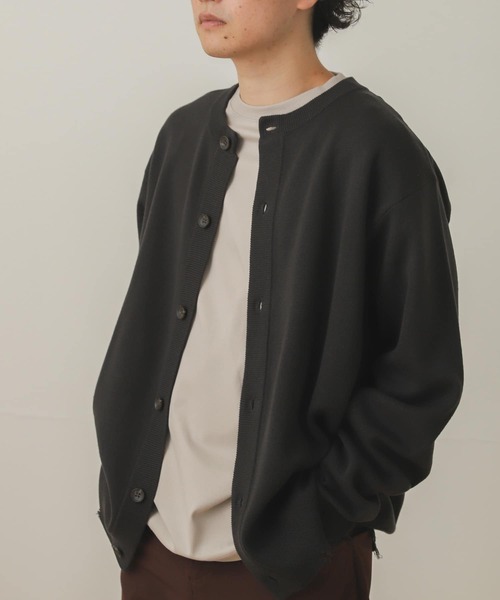 SENSE OF PLACE by URBAN RESEARCH（センスオブプレイスバイアーバンリサーチ）の「『WEB/一部店舗限定カラー』ダメージクルーネックカーディガン（カーディガン/ボレロ・メンズ・レッド/ライトベージュ/ミント/ダークグレー/ライトブルー・LARGE/MEDIUM）」の18枚目の写真