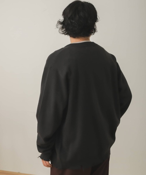 SENSE OF PLACE by URBAN RESEARCH（センスオブプレイスバイアーバンリサーチ）の「『WEB/一部店舗限定カラー』ダメージクルーネックカーディガン（カーディガン/ボレロ・メンズ・レッド/ライトベージュ/ミント/ダークグレー/ライトブルー・LARGE/MEDIUM）」の16枚目の写真