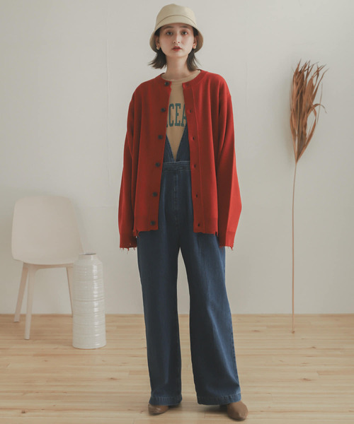 SENSE OF PLACE by URBAN RESEARCH（センスオブプレイスバイアーバンリサーチ）の「『WEB/一部店舗限定カラー』ダメージクルーネックカーディガン（カーディガン/ボレロ・メンズ・レッド/ライトベージュ/ミント/ダークグレー/ライトブルー・LARGE/MEDIUM）」の17枚目の写真