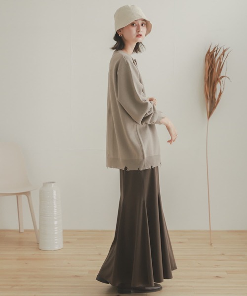 SENSE OF PLACE by URBAN RESEARCH（センスオブプレイスバイアーバンリサーチ）の「『WEB/一部店舗限定カラー』ダメージクルーネックカーディガン（カーディガン/ボレロ・メンズ・レッド/ライトベージュ/ミント/ダークグレー/ライトブルー・LARGE/MEDIUM）」の19枚目の写真