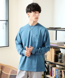 ワイドシルエット ヘビーウェイト USAコットンクルーネック長袖Tシャツ