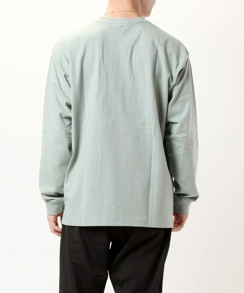 TopIsm(トップイズム)の「ワイドシルエット ヘビーウェイト USAコットンクルーネック長袖Tシャツ(Tシャツ/カットソー・メンズ・ホワイト/ブラック/ダークブラウン/ベージュ/パープル/ネイビー/チャコール/ブルー・LL/M/L)」の11枚目の写真